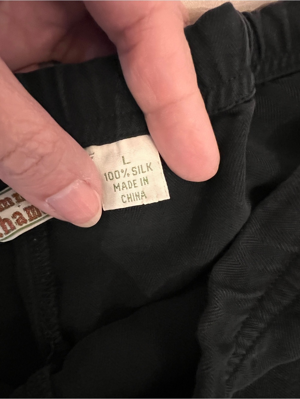 Tommy Bahama Black 100% Silk Relaxed Pants - Picture 7 of 9